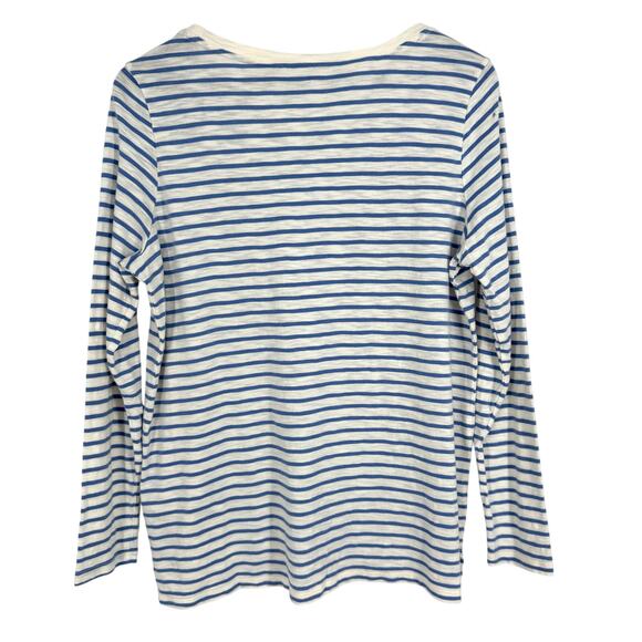 Talbots Plus Size X 0X 1X Modal Cotton Teacher Apple Blue Blouse Shirt Top Women - Picture 9 of 9